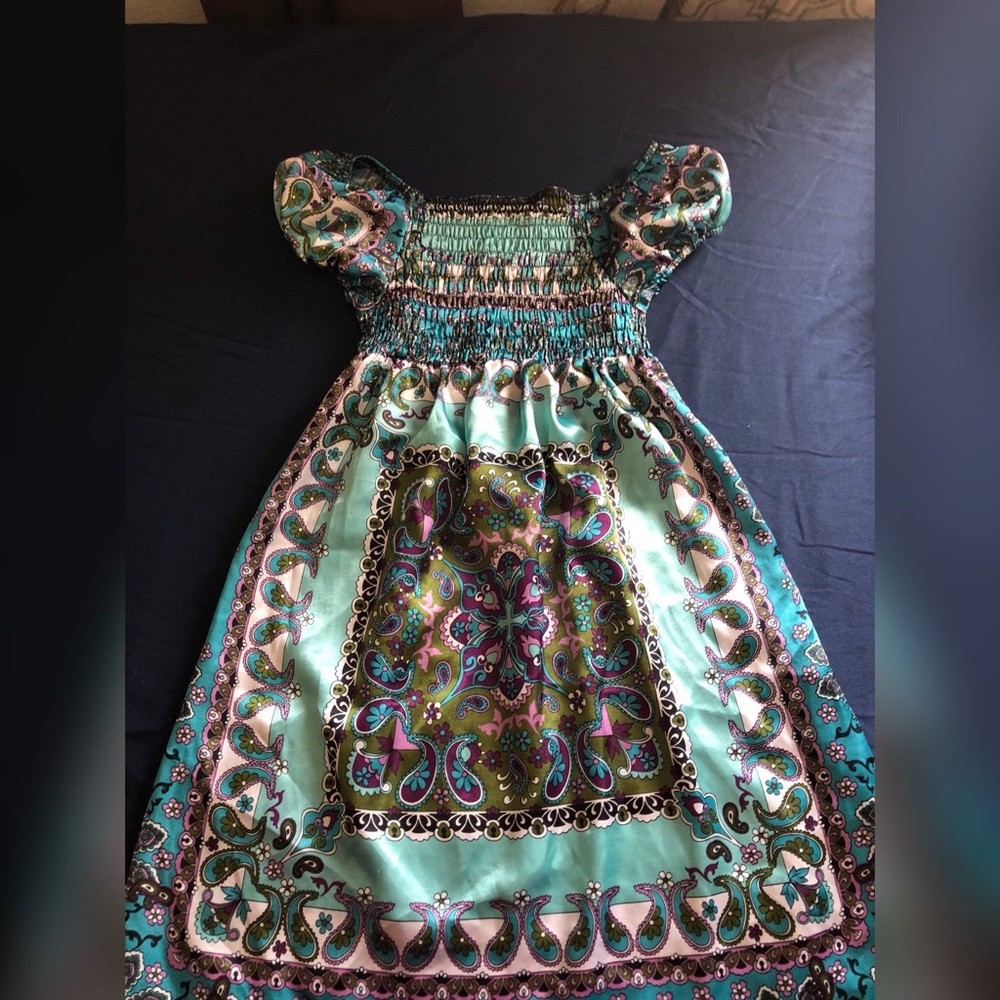 Little girls silk dress